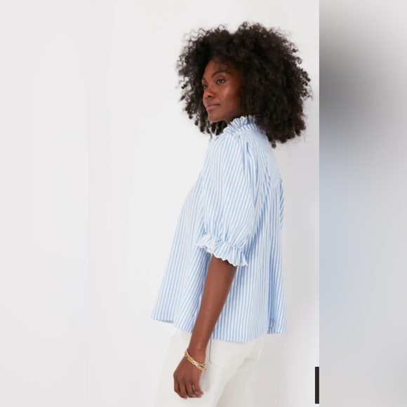 Tuckernuck+Pomander Place Blue+White Striped Selena Blouse | XL | NWT - Picture 8 of 10